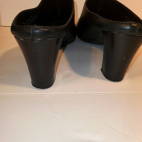 LIFESTRIDE BLACK LEATHER OPENBACK SLIDES SIZE 7 - Picture 7 of 15